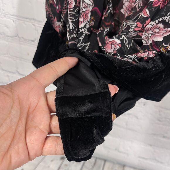 Misa Bodysuit Women XS Sleeveless Sheer Floral Cottage Whimsical Prairie Top - Picture 12 of 16